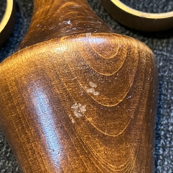 Vintage Wood Metal Double Candle Holder Wall Sconce - Picture 6 of 9